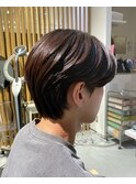 韓国マッシュスペインカールスパイキーショートブルーブラック