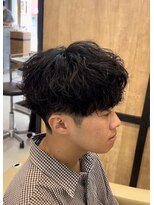 エッジ(EDGE)&nbsp;大分メンズ刈り上げマッシュ波巻きスパイラルパーマスタイル