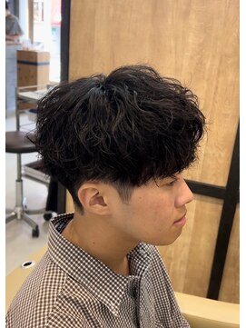 エッジ(EDGE) 大分メンズ刈り上げマッシュ波巻きスパイラルパーマスタイル