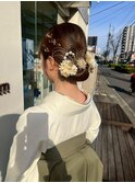 華を添える！和モダンアップスタイル/ヘアアレンジ/卒業式