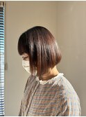 骨格似合わせ/まとまりボブカット/ダークアッシュ/30代40代50代