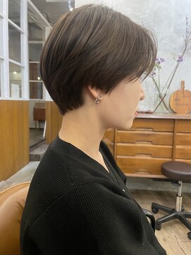 テテ ニコ(tete nico) コンパクトショート×オリーブベージュ