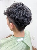 20代30代メンズスパイラルパーマツーブロックオシャレ感