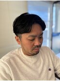 アップバング×大人の2wayパーマ