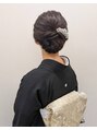京都ヘアセット着付け専門サロン 夢館 五条店(yumeyakata)&nbsp;肩につくくらいの長さでも綺麗にまとめられます