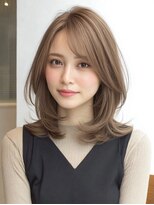 ハーツ 青山表参道店(Heart's)&nbsp;白髪ぼかし脱白髪染め似合わせミディアムレイヤー40代50代60代