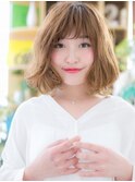 ★オレンジカラー♪外国人風小顔外ハネボブディ10代20代30代★7