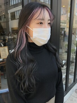 ヘアー アイス ルーチェ(HAIR ICI LUCE) ブリーチ☆&フェイスフレーミング&インナーペールピンク/山中