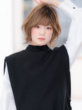 ヴィアラ 自由が丘(VIALA) デジタルパーマ×外ハネパーマ×前髪あり　20代30代40代  s08