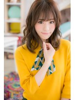 ミック 日暮里店(miq)&nbsp;大人かわいいゆるふわシースルーバング鎖骨ミディアムc1