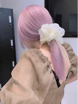 ベレーザ 渋谷(BELEZA) ba38ニュアンスカラーオン眉ポニーミルクティーピンクベージュ