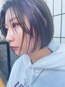 バンビ ミムデオム(BAMBI MIMU de HOMME) ボブ×インナーカラー