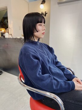 丹 デザインボブ　切りっぱなし