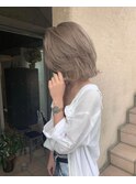 ベージュ ミルクティーベージュ グレージュ レイヤーカット