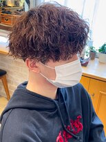 キャンバス バイ ネオリーブ 横浜西口(Canvas by neo.)&nbsp;波巻きプードルパーマ 刈り上げマッシュ 波打ちパーマ 横浜