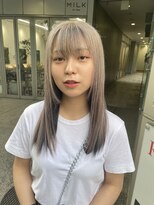 ロンドシェリ 仙台(Lond Cheri)&nbsp;ケアブリーチ　ハイトーン　ミルクティー　インナーカラー