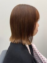 クラップス オル 金沢八景(CLAPS Ore)&nbsp;ダブルカラーミルクティーベージュカラーケアブリーチ韓国ボブ