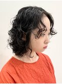【松戸 藤原】レイヤーボブ黒髪パーマ大人かわいい