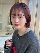 アフロート ディル(AFLOAT D'L)&nbsp;30代シースルーぱっつん前髪で可愛い結べるボブ外ハネボブ