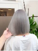 ボブルフ/ネビージュ/小顔/ワンレン/スモーキーアッシュ[渋谷駅]