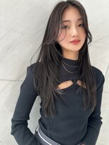 サイン 表参道(SIGN) 韓国ヘアーハッシュカットレイヤーカットグレージュブリーチ無し