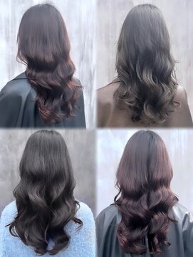 チョビー(Chobii) 表参道/コテ巻き風パーマ/チェリーブラウン/デジタルパーマ/k82