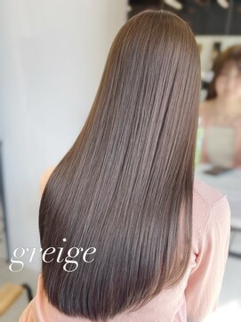 フォンズ(FONS) 透明感グレージュカラー/ダブルケアカラー/ロングレイヤー/学割