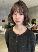 大人可愛い大人美人くすみカラーアッシュグレーベージュ