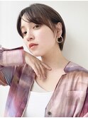 丸みショートボブシースルーバング／柔らかベージュ【櫻井】
