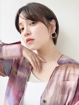 ヴィオットバイサロン(Viot by Salon) 丸みショートボブシースルーバング／柔らかベージュ【櫻井】