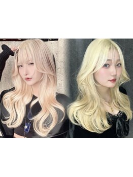 ☆ハイトーン人気サロン☆業界一傷ませないプレミアムブリーチで最先端のデザインカラーをご提供します！