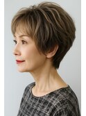 レディラインボブ　女性らしいフォルムと質感を強調