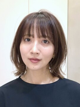 ソワネ 表参道(soigne) 表参道酸性ストレートパーマ艶髪ミディアムレイヤーアッシュ30代