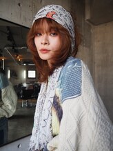 ダコタリッカ(dakota Rikka)&nbsp;ミディアムレイヤー×オレンジブラウン/20代ヘア