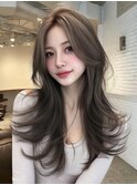 大人可愛い20代30代40代小顔ウルフレイヤーボブミディアムヘア