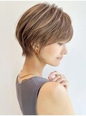40代50代60代 ショート白髪ぼかし絶壁解消似合わせs