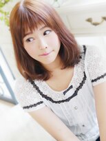 ヘア ジュレ ドゥ(hair jurer deux)&nbsp;【ヘアジュレドゥ 花井】 斜めシースルーバングが可愛い～ミディ