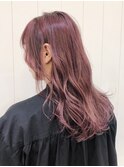 ピンクロング_ローライトスリークボブ厚めバング_ba288622