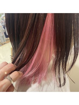 シャンプーボーイ ミルキーピンク×インナーカラー♪