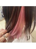 ミルキーピンク×インナーカラー♪