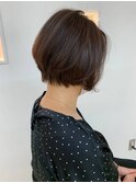 前下り/グラデーションショート/小顔/白髪染め/40代50代60代