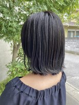 エム インターナショナル 春日部本店(EMU international)&nbsp;暗めブルーカラーの外ハネボブ