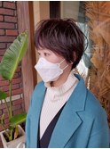 パーマ風のくせショート