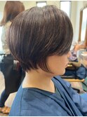 小顔補正立体カット×ナチュラル丸みボブ 10代20代30代40代50代
