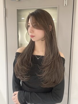 キャンバス バイ ネオリーブ 横浜西口(Canvas by neo.) 色気レイヤーカットオリーブベージュ髪質改善【横浜】