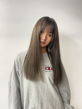 キコエル 三軒茶屋(kikoeru) 顔周り姫カットシアーカラーベージュ