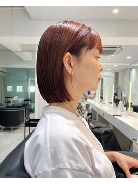 ケンジ 横浜(KENJE) スリークボブ/ボブ/オレンジブラウン