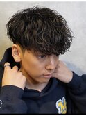 外国人刈り上げツーブロックスペインカールマッシュパーマ名古屋