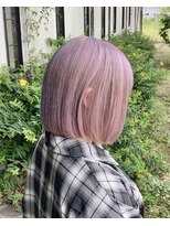 ルプラ ガーデン(le-pla garden)&nbsp;ボブ#切りっぱなし#ダブルカラー#ブリーチ#ピンクベージュ#豊橋