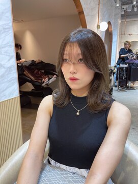 ロンド エスポワール 錦糸町(Lond espoir) ウェーブミディアムメルティカラー×レイヤーカット韓国[錦糸町]